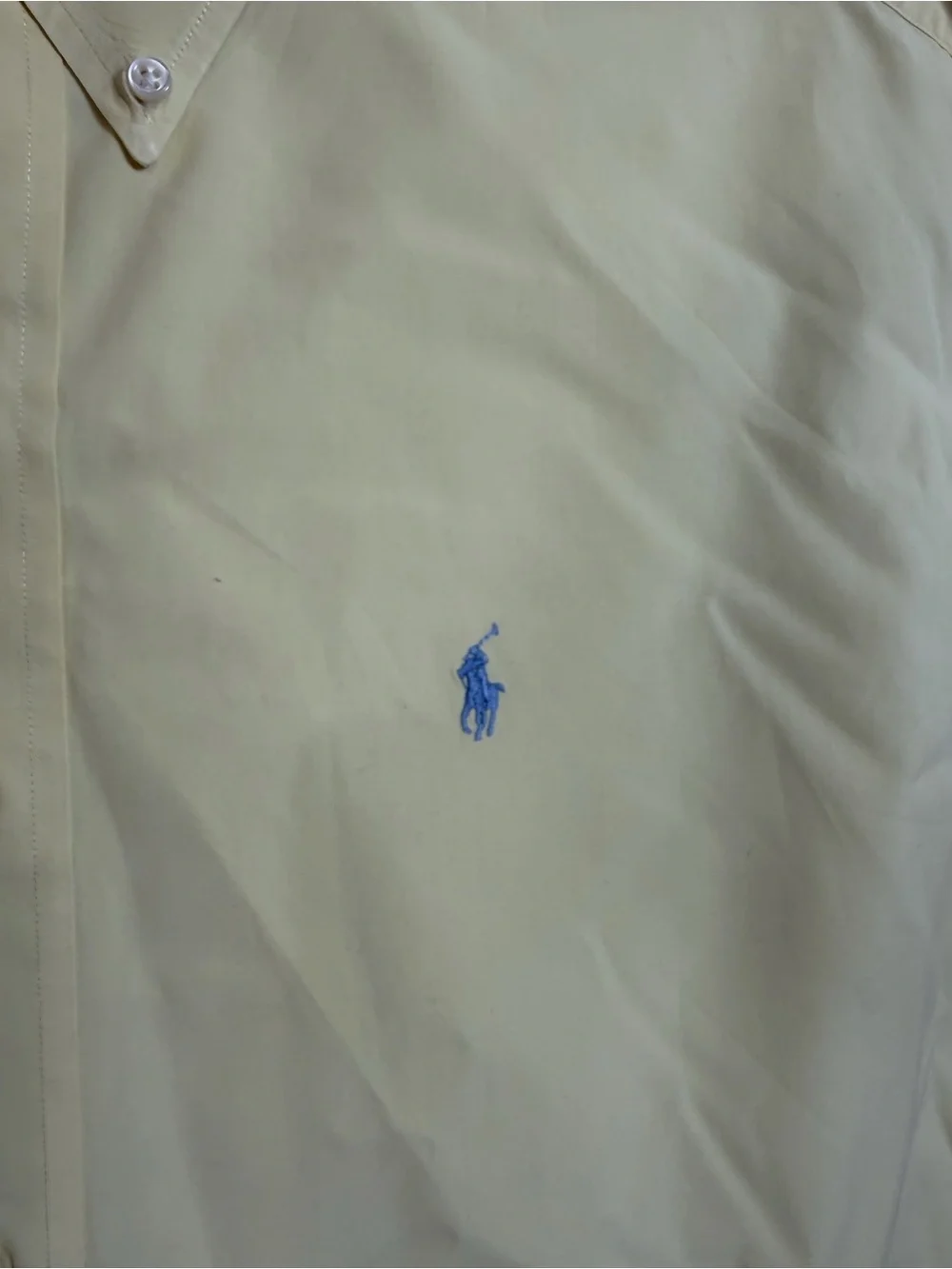Polo Ralph Lauren Blake XL Light Yellow Short-Sleeve Button-Down Shirt